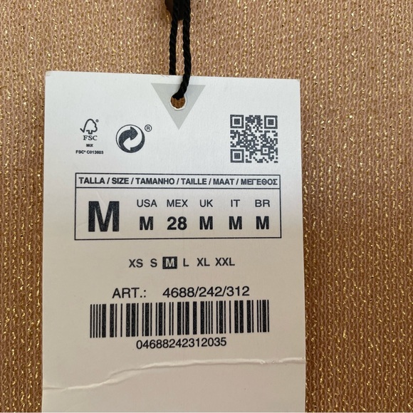 ZARA long gold dress new collection. Size M new with tag. - Picture 5 of 6